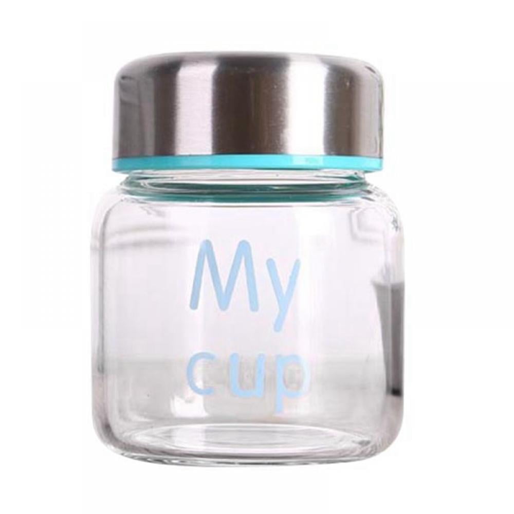 MEROTABLE Glass Mini Water Cup Seal Leakproof High Temperature Resistance  Portable Small Water Bottle Water Glass Cup 