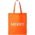 thumbnail image 1 of MERRY Cotton Canvas Tote Bag, 1 of 1