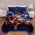 thumbnail image 1 of MERRY HOME 2 Ply Printed Soft Plush Fleece Blanket, Silky King Size Bed Blanket, 10 lb, Heavy Thick Warm Blanket, Korean Style, 1 of 8