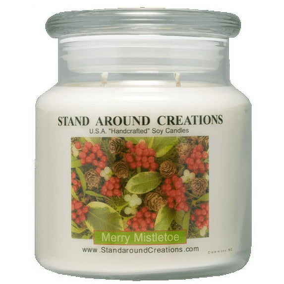 MERRY MISTLETOE APOTHECARY 16-OZ. ALL NATURAL SOY CANDLE
