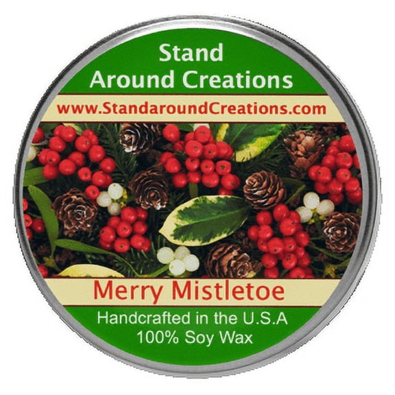 MERRY MISTLETOE TUREEN 8-OZ. ALL NATURAL SOY CANDLE