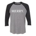 thumbnail image 1 of MERRY Unisex 3/4 Sleeve Baseball Raglan Tee, 1 of 2