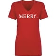 thumbnail image 1 of MERRY Womens V-Neck T-Shirt, 1 of 2
