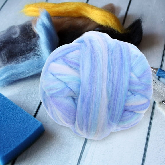 MERRYHAPY 1 Pack Wool in Vibrant Colors for Crafts, Multi Cotton Blend, Ideal for Women and Crafting Projects