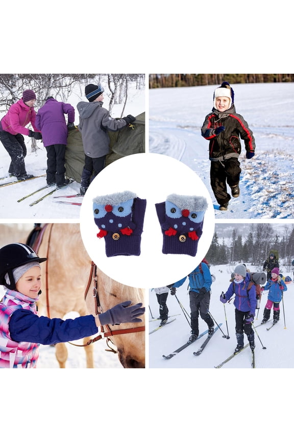 1 Pair Plush Lined Warm Gloves for Cold Weather Outdoor Activities, Thick Insulated Winter Gloves for Men and Women