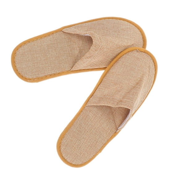 MERRYHAPY 1 Pair Guest Slippers For Home Soft Non Slip Indoor Use Hotel Travel Unisex Yellow