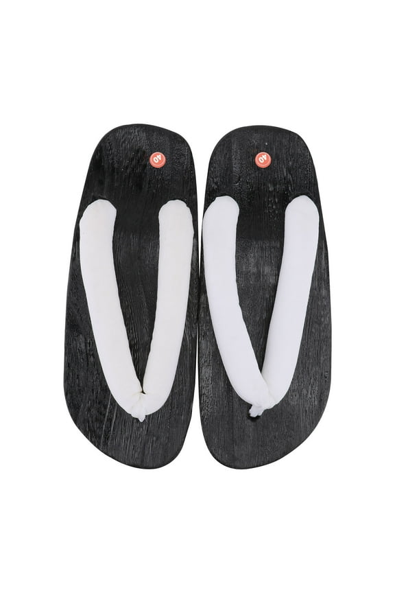 1 Pair Japanese Shoes Sandals Wood Cloth Comfortable for Men Work Breathable Round Toe Non-slip