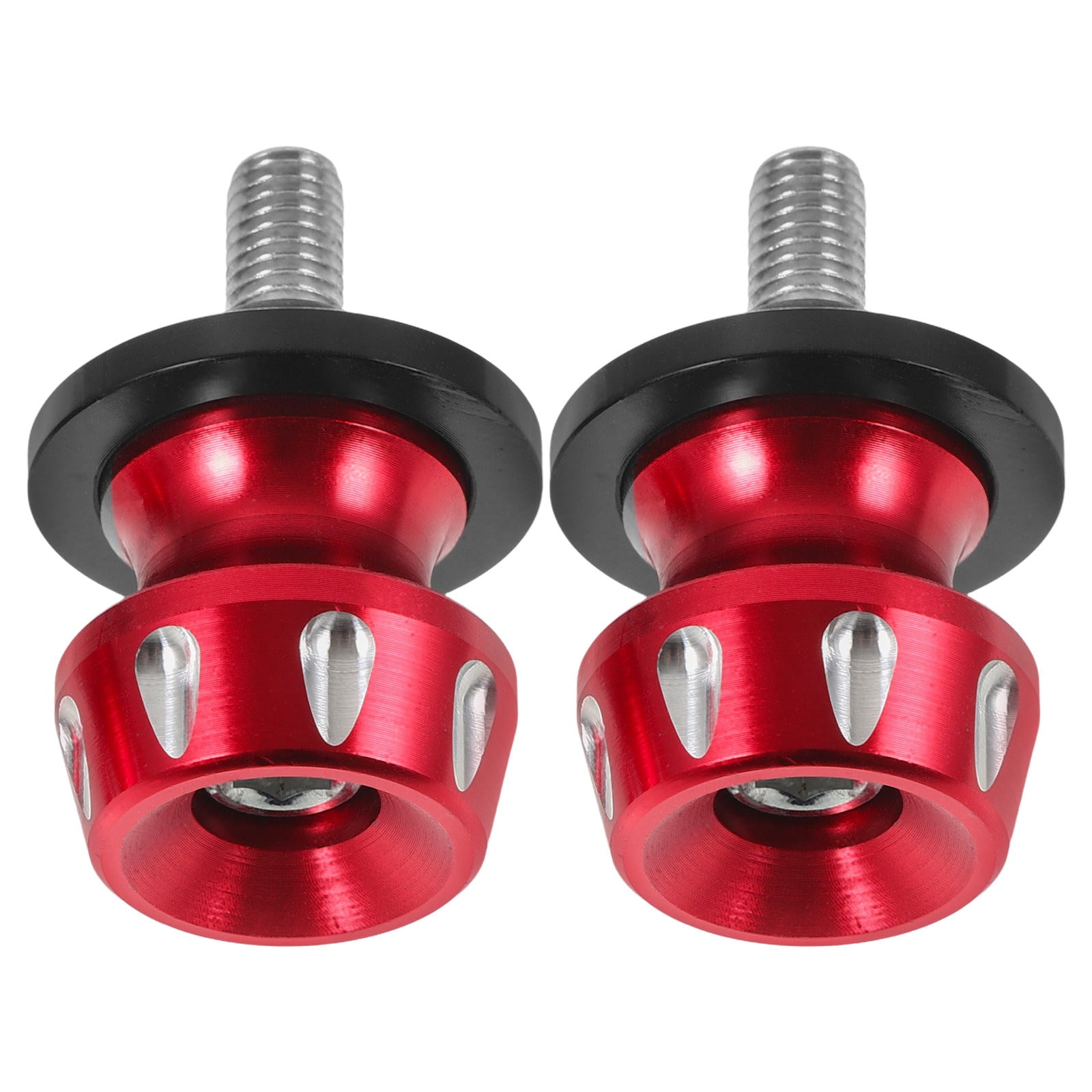 MERRYHAPY 1 Pair Red Cylindrical Motorcycle Frame Sliders for Swing Arm Stand Installation
