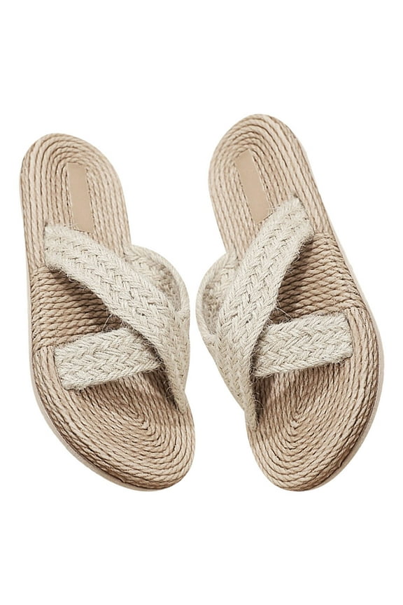 1 Pair Comfortable Asian Style Rubber Slippers for Indoor Use Wear