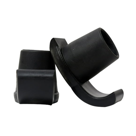 MERRYHAPY 1 Pair Walker Grip Covers Black Rubber Anti Slip Sled Shaped