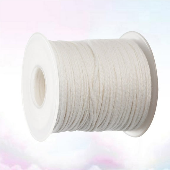 MERRYHAPY 1 Roll Braided Cotton Candle Wick for Diy Projects Burns with a Slight Curl Easy to 35Pcs