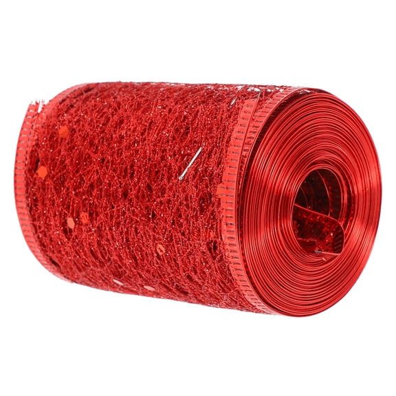 MERRYHAPY Red Polyester Ribbon Roll for Farmhouse Party Decorations, Crafts, Wrapping, Projects and More