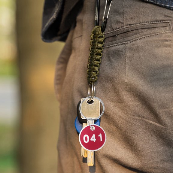 MERRYHAPY 1 Set Aluminium Red Metal Number Tags for General Use in Travel