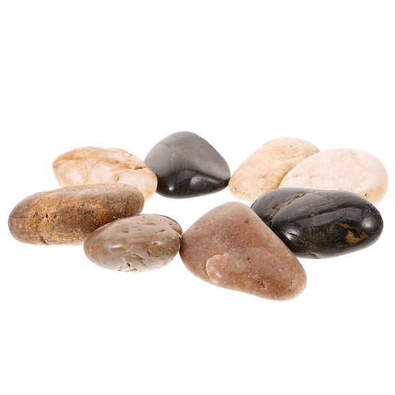 MERRYHAPY Assorted Color River Rocks for Aquarium, Smooth Edges, Design, Natural Decorative Stones for Fish Tank