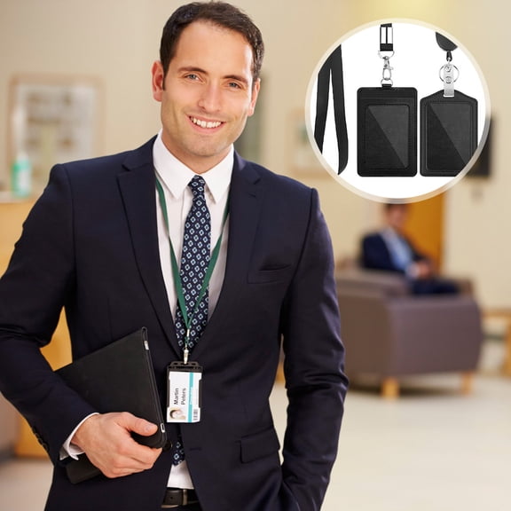 MERRYHAPY 1 Set Lightweight Plastic Badge ID Card Holders for Volunteers, Office Workers, Staff, and Event Use