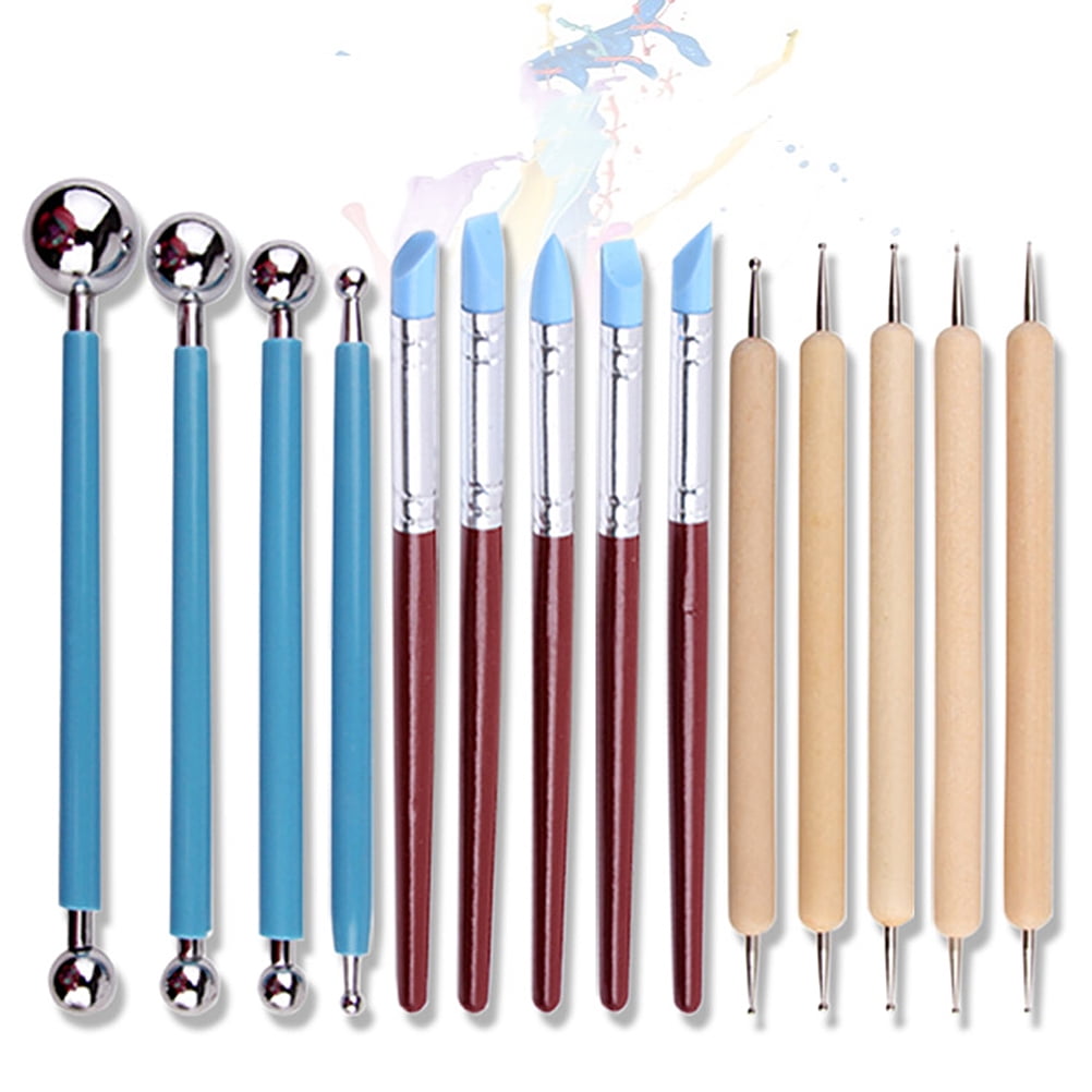 MERRYHAPY 1 Set Ceramic Needle Tool Silicone Assorted Color Modeling ...