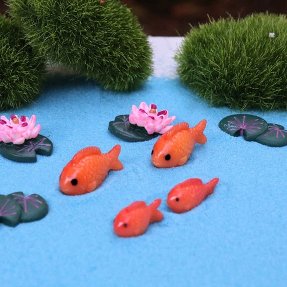 MERRYHAPY Realistic Resin Carp Aquarium Ornament Assorted Colors Tiny Fish Model
