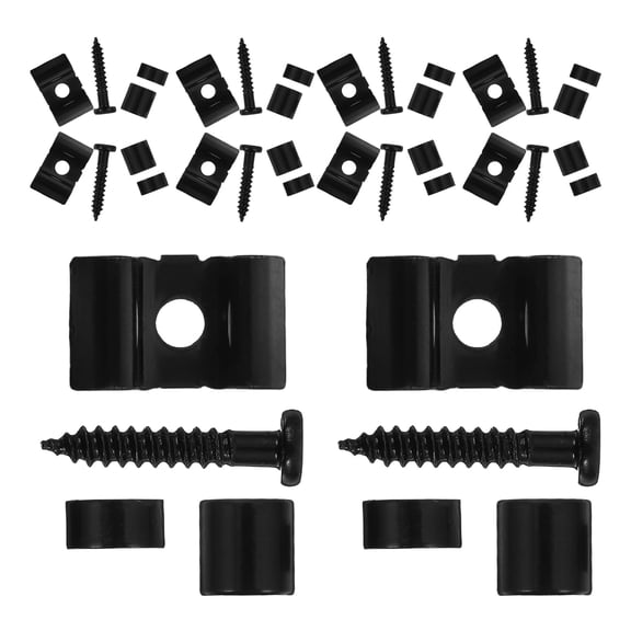 MERRYHAPY Guitar String Clamp Set Black Stainless Steel for Electric and Acoustic Guitar Tuning Stability and String Retention