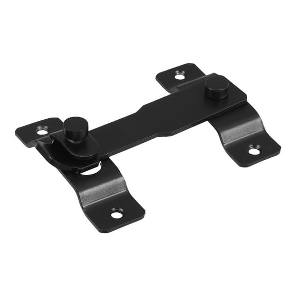 MERRYHAPY Stainless Steel Shed Door Lock Black Slide Bolt Latch Easy Install Security Lock for Gates and Doors 1 Set