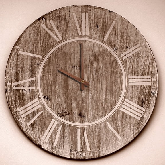 MERRYHAPY 1Set Light Brown Wooden Clock Hands Decorative Wear Resistant DIY Clock Replacement Parts
