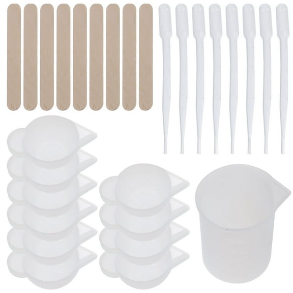 MERRYHAPY 1Set Resin Mixing Cups with Stir Sticks Compatible with Resin Soap Wax for Crafting