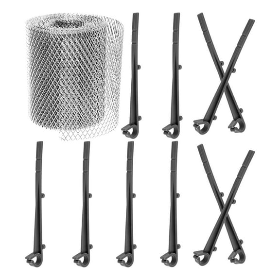 MERRYHAPY Mesh Gutter Cover Leaf Guard Flexible Lightweight Easy to Install 1 Set for Home Roof Drainage