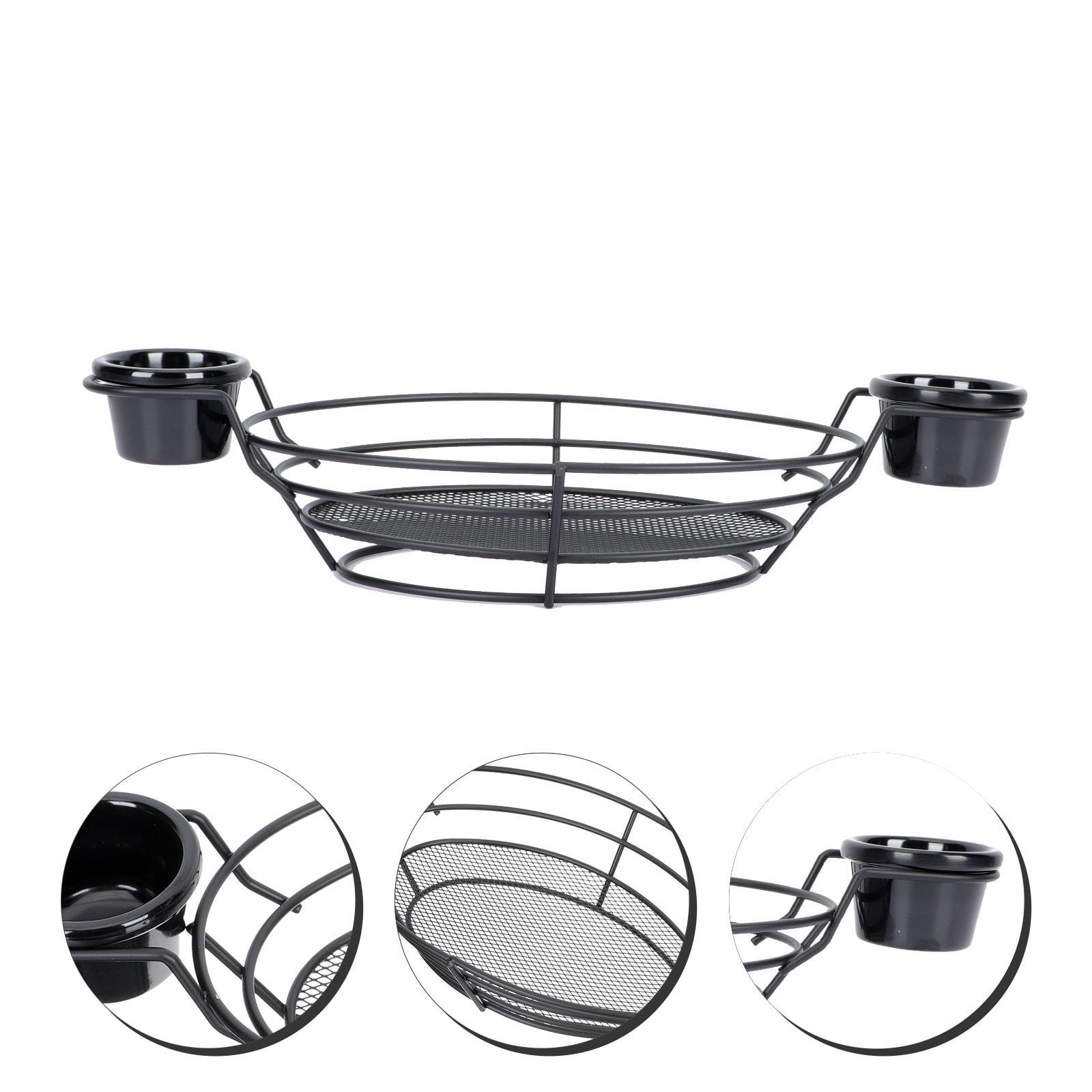 MERRYHAPY Reusable Iron Snack Baskets Set for Food Display and Serving in Restaurants and Cafes