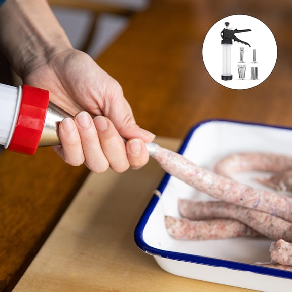 MERRYHAPY Stainless Steel Meat Stuffing Maker Set for Kitchen Use, Ideal for Home Cooking and Food Preparation