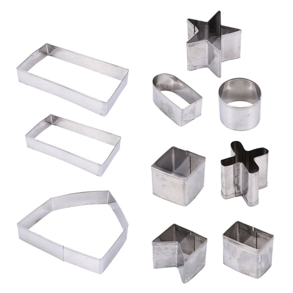 MERRYHAPY Stainless Steel Christmas Gingerbread House Cookie Cutter Set for Baking and Fruit Decoration
