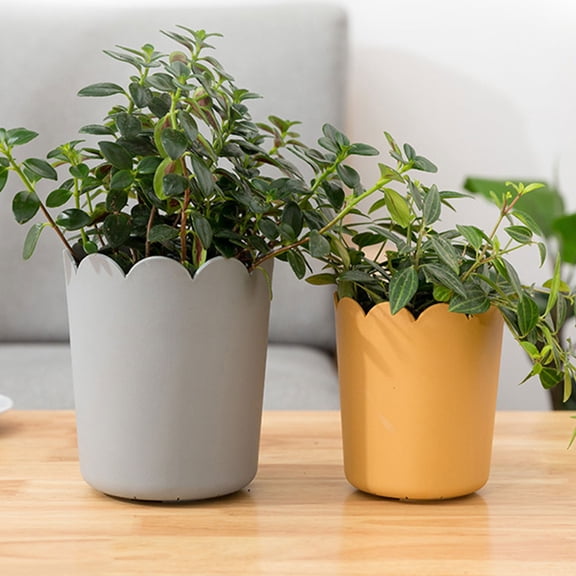 MERRYHAPY Breathable Flowerpots Sturdy Orange Plastic for Balcony and Patio