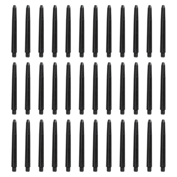 MERRYHAPY 100 Pcs Black Plastic Dart Shafts Medium Length for Improved Flight Stability and Balanced Performance