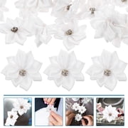 MERRYHAPY Lovely White Polyester Hair Flower for DIY Headdress Ornaments