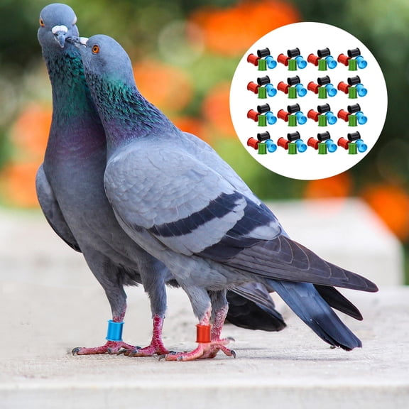 MERRYHAPY 100 Pcs Assorted Color Aluminum Leg Bands for Birds, Chickens, Easy to Apply and Identification