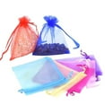 thumbnail image 1 of MERRYHAPY 100Pcs Rectangular Organza Bags For Wedding Favours Bags Present Wrapping, 1 of 8