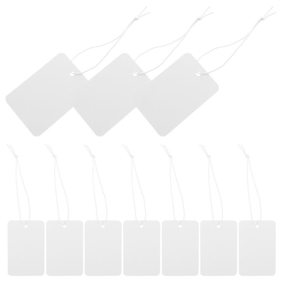 MERRYHAPY 100Pcs Small Tags with String for Jewelry Accessories Packaging Minimalist Design