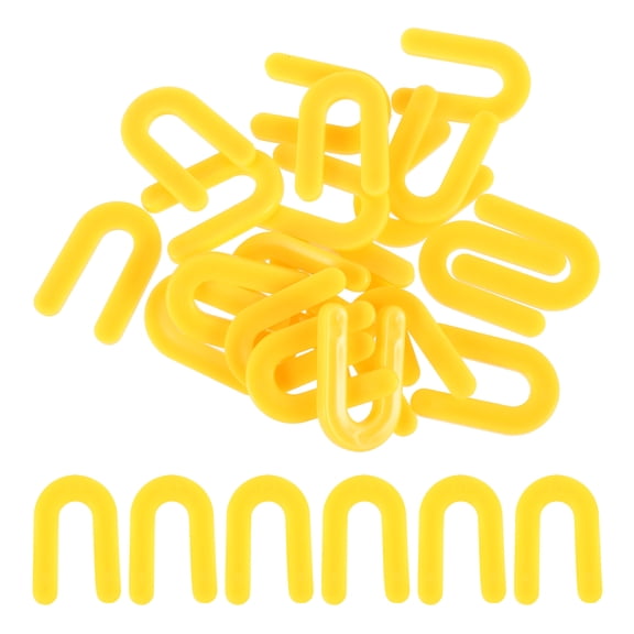 MERRYHAPY 100Pcs Yellow Plastic Horseshoe Leveling Wedges for Tile Installation