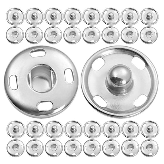 MERRYHAPY Copper Sew-On Snaps Metal Fasteners for Garments Dark Grey 100 Pieces Sewing Accessories
