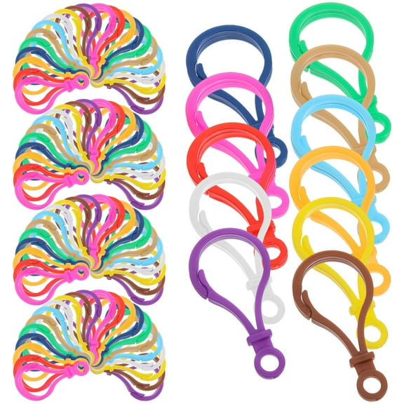 MERRYHAPY 100 Pieces Assorted Color Plastic Lobster Clasps for Jewelry Making, Craft Findings Supplies