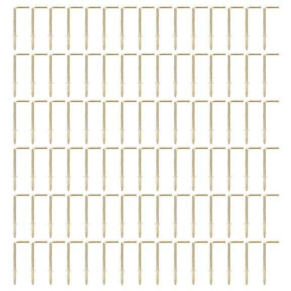MERRYHAPY 100pcs Hanging Hooks Steel L Shape Screw Hooks for Wall Organization Homeowners