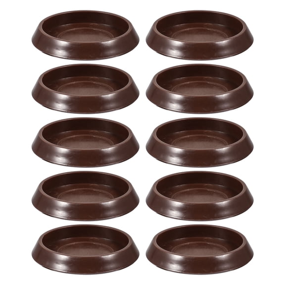 MERRYHAPY Nonslip Caster Cups in Dark Brown - Furniture Stopper for Home 10Pcs