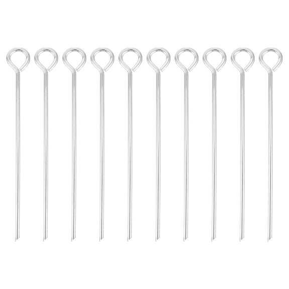 MERRYHAPY 10Pcs Heavy Duty Steel Ground Stakes for Camping Tents Garden Netting and Outdoor Use