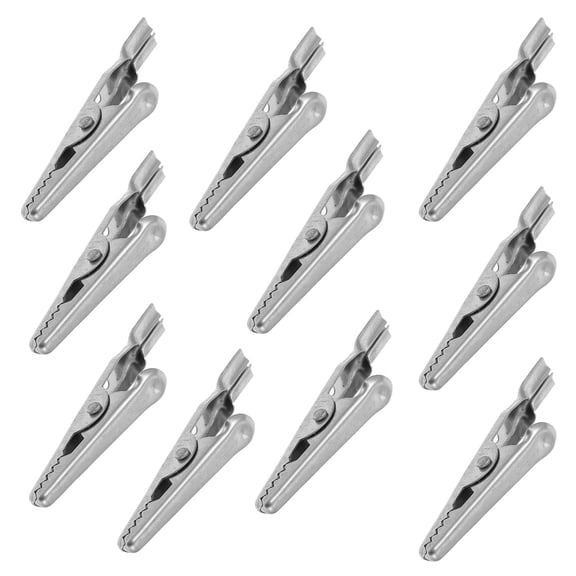 MERRYHAPY 10pcs Large Clips Clamps Silver 304 Stainless Steel for Electrical Work