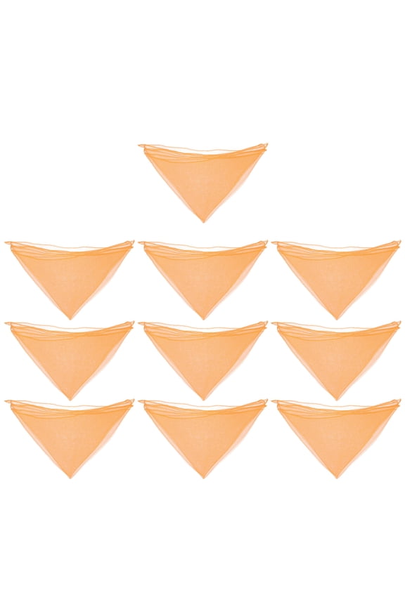 10Pcs Orange Chiffon Scarves for Belly Dancing and Performance Props