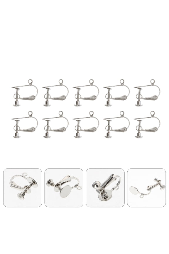10 Pcs Copper Screw Clip On Earring Findings for Jewelry Making and Crafting Supplies
