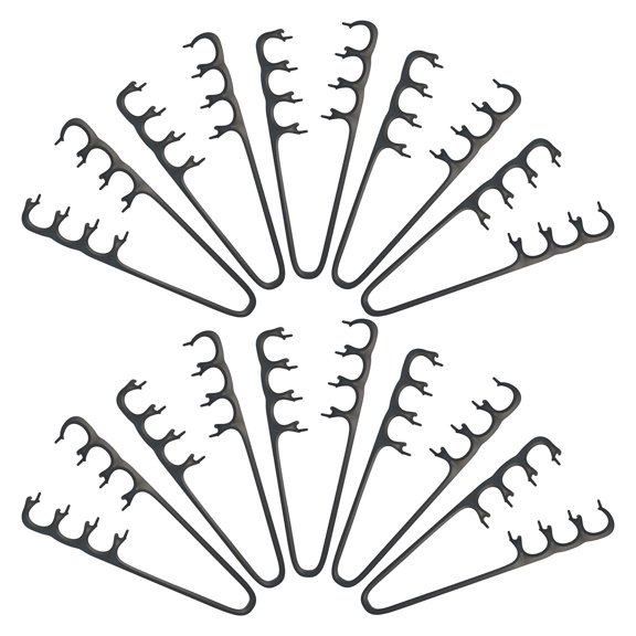 MERRYHAPY 10Pcs Volumizing Hair Styling Comb Black Wide Tooth Tool for Root Lift and Texture Design