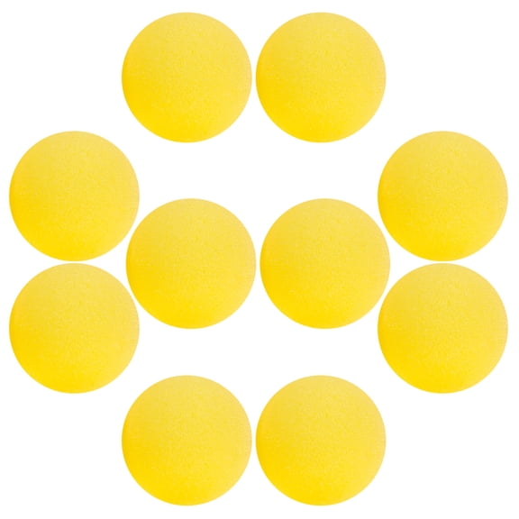 MERRYHAPY 10Pcs Soft Round Yellow Sponge Balls Performance Props for Party and Magic Shows