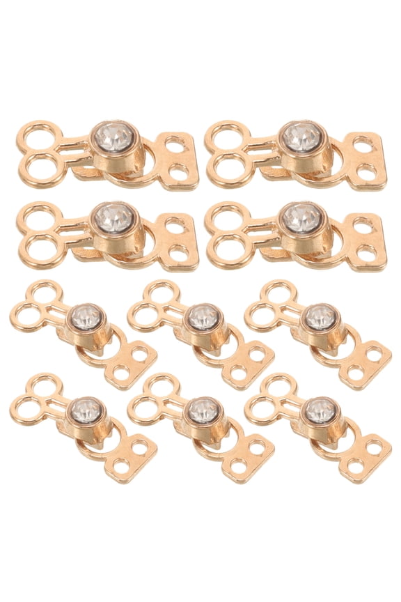 10Pcs Unique Design Golden Metal Toggle Clasps for Dress Waistband