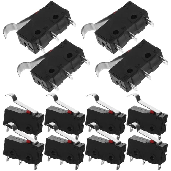 MERRYHAPY 10pcs Micro Switch Normally Open Close Switch for Appliance Switch Black Resists Current Handling