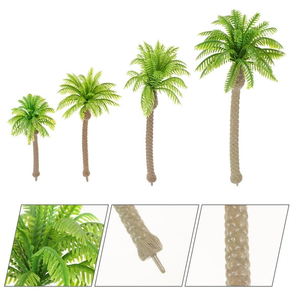 MERRYHAPY 12-Pack Mini Artificial Palm Trees for Indoor Home and Office Desk Decoration, Landscape Plant Decor