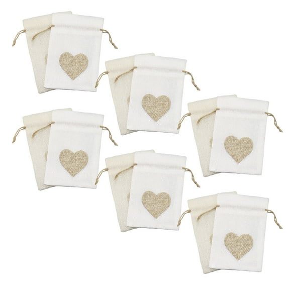 MERRYHAPY 12-Pack Colorful Drawstring Bags for Candy, Cookies, Party Supplies, Bags, and Festival Favor Packaging